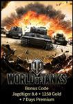 World of Tanks Bonus Code (Jagdtiger 8.8 + 1250 Gold + 7 Days Premium)
