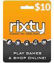 گیفت کارت ریکستی 10 دلاری گلوبال (Global) Rixty Cash Cards Rixty Cash 10 USD