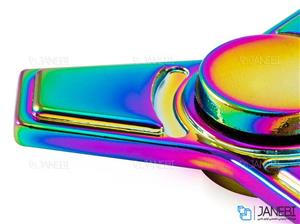 اسپینر فلزی سه پره ای طرح ذوزنقه Fidget Spinner Metal Rainbow Trapezius