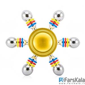 اسپینر فلزی شش پره ای رنگی Fidget Spinner Metal Rainbow Colorful