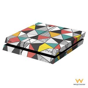 برچسب افقی پلی استیشن 4 پرو ونسونی طرح Triangular Geometric Wensoni Triangular Geometric PlayStation 4 Pro Horizontal Cover