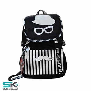 کوله پشتی اسپرت مستر سبیل-مشکی Mr.Mustache Design Sport Backpack-Black