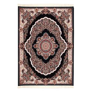 فرش ماشینی سرزمین فرش طرح پدیده کد FR69 زمینه سورمه‌ ای