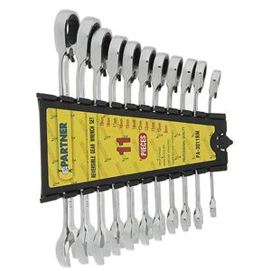 مجموعه 11 عددی اچار یک سر تخت رینگی پارتنر مدل PA 3011RM Partner Combination Wrench PCS 