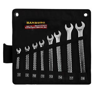 مجموعه 8 عددی آچار یک سر تخت یک سر رینگی هامبورگ مدل H9108 Hamburg H9108 Combination Wrench 8 PCS