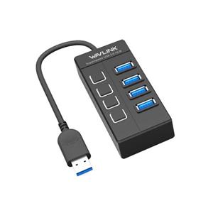 هاب USB3 چهار پورت کلید دار WL UH30414 ویولینک Wavlink Hub Ports 