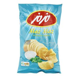 چیپس برگه سیب زمینی مزمز با طعم ماست و ریحان 60 گرم