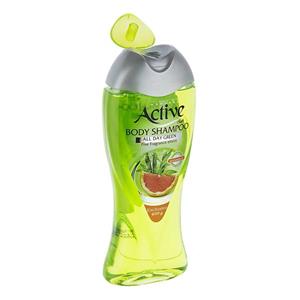 شامپو بدن با رایحه پرتقال حاوی ویتامین 400 میلی لیتری اکتیو Active Mineral Green Body Shampoo 400g 