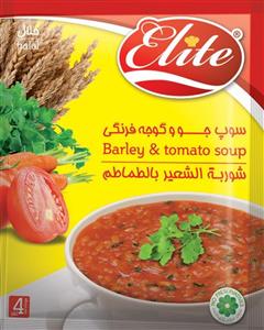 سوپ جو گوجه فرنگی 65 گرمی الیت Elite Barely And Tomato Soup 65gr 