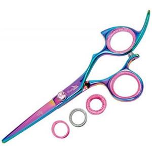 قیچی آرایشگری شارک رنگین کمان Shark Fin Beauty - Rainbow Standard Line 5.5" Non Swivel Hair Shear