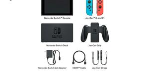 کنسول بازی نینتندو مدل Switch Neon Blue and Red Joy Con Nintendo With Station Gaming Consoles 