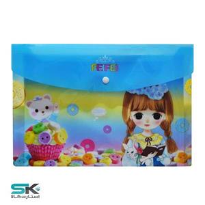 پوشه دکمه دار کد WJD245-سایزA4-آبی