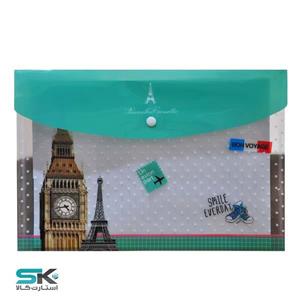 پوشه دکمه دار کد WJD241-سایزA4-سبز