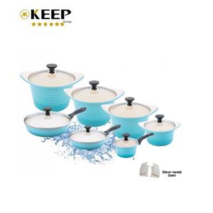 سرویس قابلمه سرامیکی 14 پارچه کیپ مدل KCS-175 KEEP KCS-175-Ceramic Cookware Set 14 Pieces