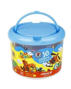 خمیربازی سطلی 10 رنگ آریا مدل 1068 Arya Play Dough 10 Colours No.1068