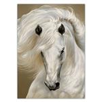 تابلو شاسی ونسونی طرح Painted White Horse سایز 50 × 70