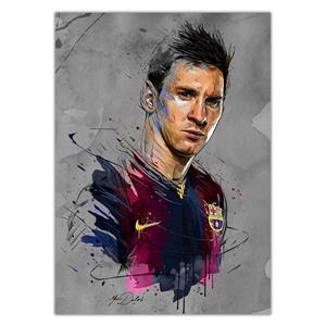 تابلو شاسی ونسونی طرح Messi Art سایز 50 × 70 Wensoni Messi Art Chassis Size 70 x 50