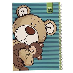 دفتر نقاشی کلیپس طرح تدی خرسه Clips Teddy Bear Design Painting Notebook 80 Sheets
