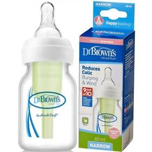 شیشه شیر دکتر براونز مدل D2100G ظرفیت 60 میلی لیتر Dr Browns D2100G Baby Bottle 60ml