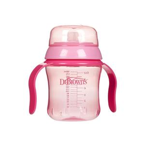 آبمیوه خوری سوپاپ دار 180 میل رنگ صورتی دکتر براونز Dr Brown s