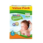 پوشک سنسیتیو سایز 2 (50 عددی) مدل Value Pack بیبی لینو Babylino