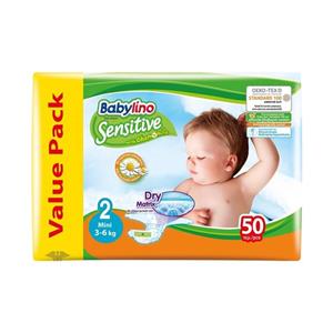 پوشک سنسیتیو سایز 2 (50 عددی) مدل Value Pack بیبی لینو Babylino 