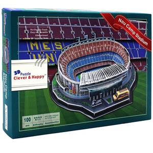 پازل سه بعدی 100 تکه کلور و هپی مدل Nou Camp Stadium  کد Z-B146 Clever and Happy Nou Camp Stadium Z-B146 100 Pcs 3D Puzzle