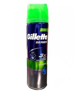 ژل اصلاح مردانه ژیلت سری 3X مدل Sensitive  Gillette Sensitive 3X Shaving Gel For Men 200 ml