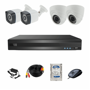 سیستم امنیتی ای اچ دی فوتون کاربری مسکونی و فروشگاهی 4 دوربین AHD Photon Retail Commercial And Residential Surveillance 4 Camera Network Video Recorder