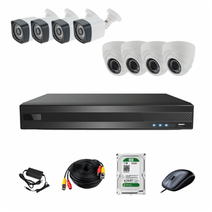 سیستم امنیتی ای اچ دی فوتون کاربری مسکونی فروشگاهی 8 دوربین AHD Photon Retail Commercial And Residential Surveillance 8 Camera Network Video Recorder