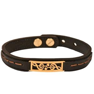 دستبند چرمی کهن چرم طرح موزیک مدل BR53-7 Kohan Charm Music BR53-7 Leather Bracelet