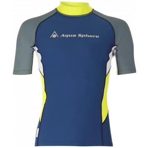 تی شرت ورزشی آکوا اسفیر مدل Blaze ضد UV Aqua Sphere Blaze Dark Grey Blue Rashguard Anti UV