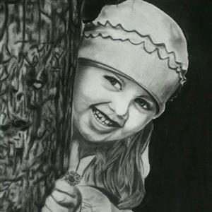 طراحی چهره سیاه قلم