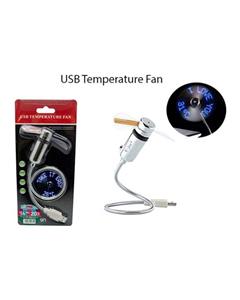 پنکه دما سنج مدل USB Temperature Fan USB Temperature Fan Thermometer Fan