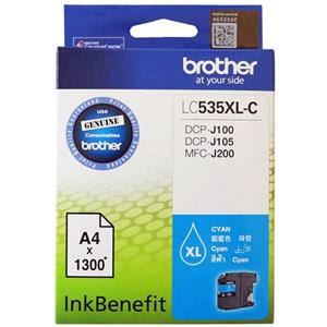 کارتریج جوهر آبی برادر مدل LC535XL-C Brother LC535XL-C Cyan Ink Cartridge