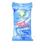 دستمال مرطوب پاک کننده گرین شیلد مدل Glass and Window بسته 50 عددی