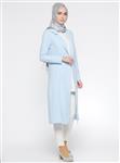 ژاکت و کت زنانه آبی روشن یقه باز    Puane 300980