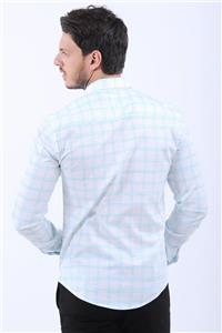 پیراهن مردانه فیروزه ای – سفید     Vavin -33825 