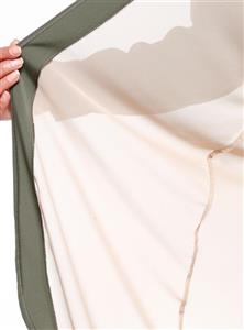 مانتو تونیک سایز بزرگ زنانه یشمی ابریشم شیفونی تیکه دار   Cml Collection 306085 