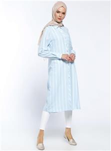 مانتو تونیک زنانه آبی راه راه   Cml Collection 305864
