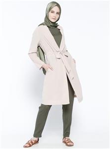 مانتو اورکت زنانه بژ ساده   Everyday Basic 298828
