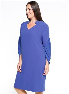 پیراهن سایز بزرگ زنانه آبی نگین دار   Grand De Pommes 310051 