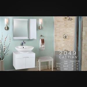 ست روشویی و کابینت  ویتا سفید. مدل کاسپین 2049