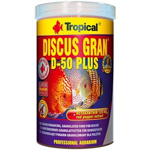 غذای ابزیان تروپیکال دیسکوس گرن مدل D 50 Plus حجم 1000 میلی لیتر Tropical Discus Gran Fish Food 1000ml 