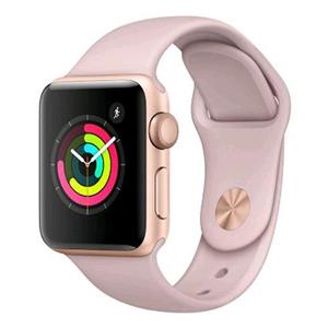 اپل واچ سری 3 سایز 38 طلایی Apple Watch Series 3 GPS 38mm Gold Aluminum Case with Pink Sand Sport Band