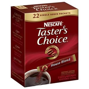 بسته ساشه قهوه تستر چویس مدل House Blend Tasters Choice Single Serving Sachets 