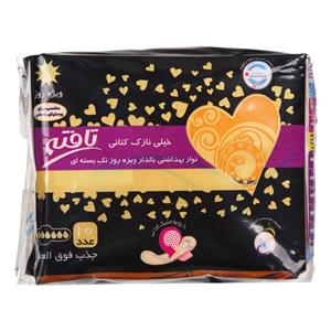 نوار بهداشتی خیلی نازک کتانی بالدار ویژه روز تافته 10 عددی Tafteh Ultra Thin Cotton like Daily use 10 pcs