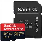 Sandisk Extreme Pro V30 UHS-I U3 Class A1 100MBps 667X microSDXC Card 64GB