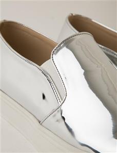 کفش اسپرت زنانه نقره ای آینه ای روزانه Mecrea 120345 