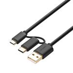 UGREEN 30174 USB to microUSB And USB-C Cable 1m